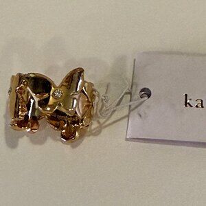 kate spade new york All Flutter Butterfly Ring Size 6 Gold NWT